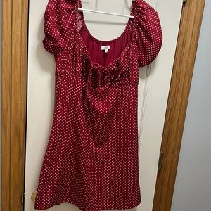 Red and white dress!